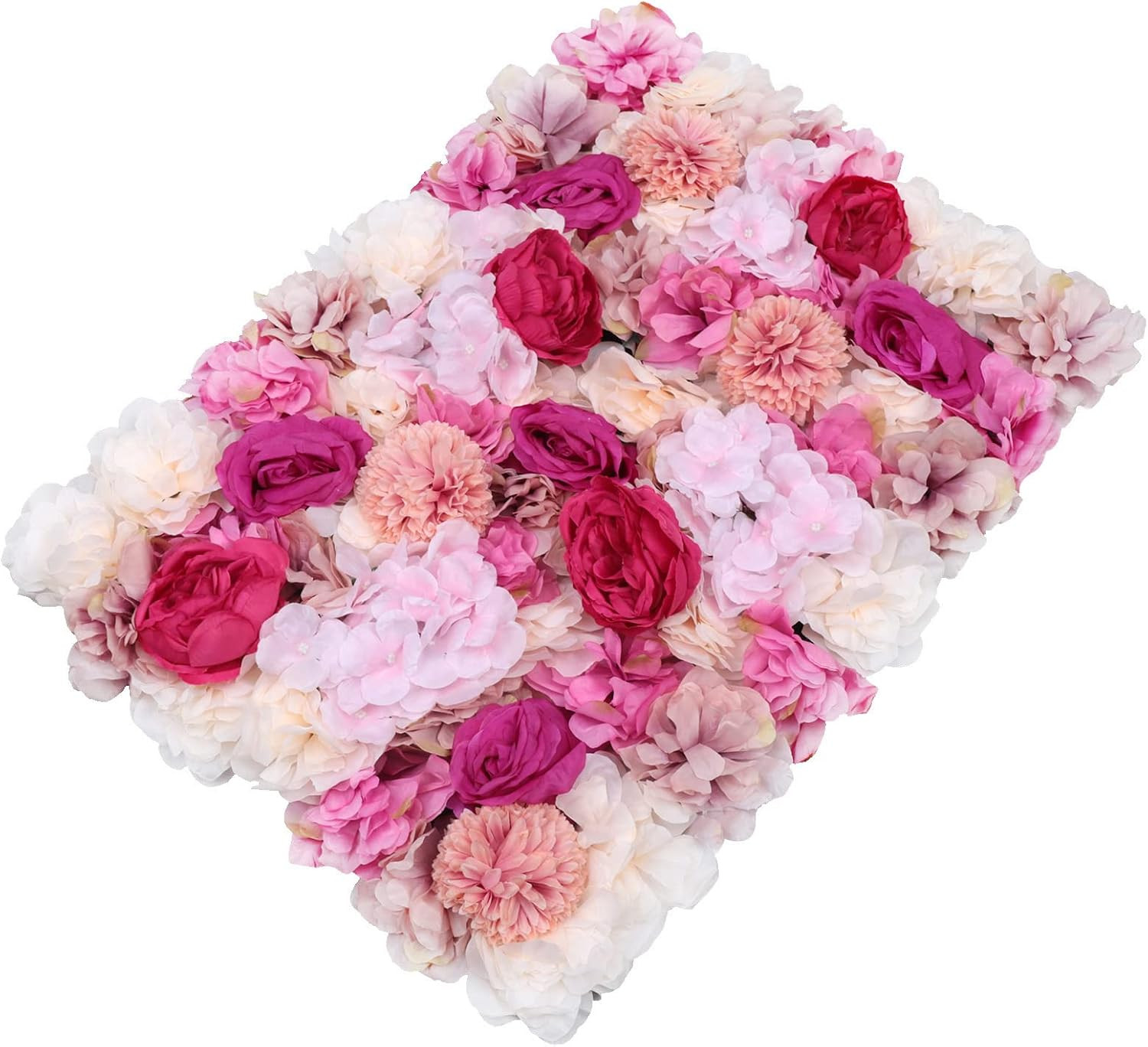 6Pcs Realistic Flower Wall Background Artificial Flowers Wall Backdrop Panel 3D