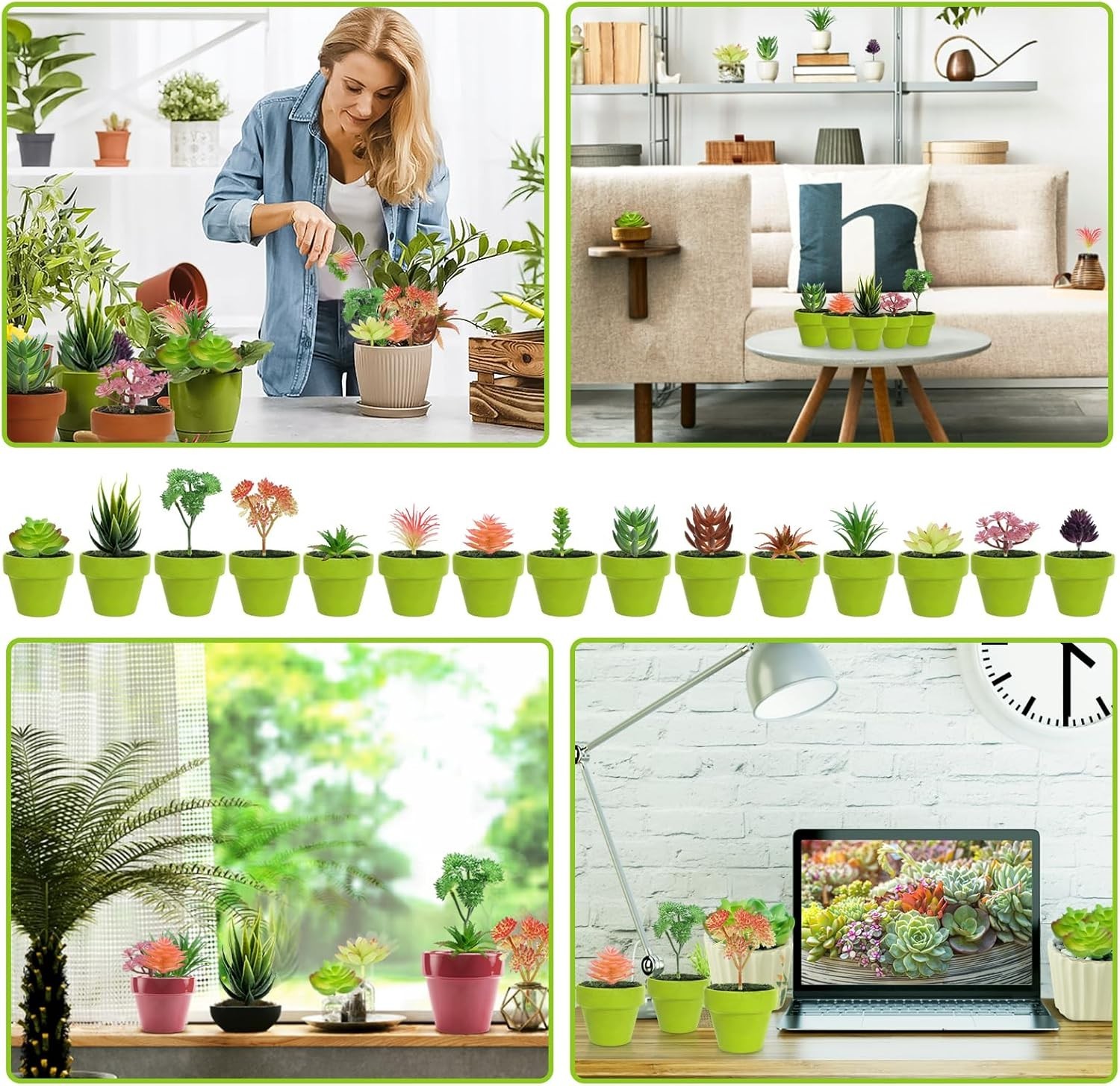 20/22 Pack Artificial Succulents Plants Unpotted Fake Succulents for Home Office