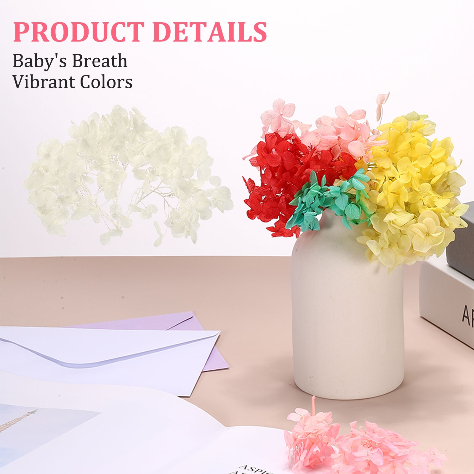 10g Dried Hydrangea Flower Natural Pressed Flower Real Hydrangeas White