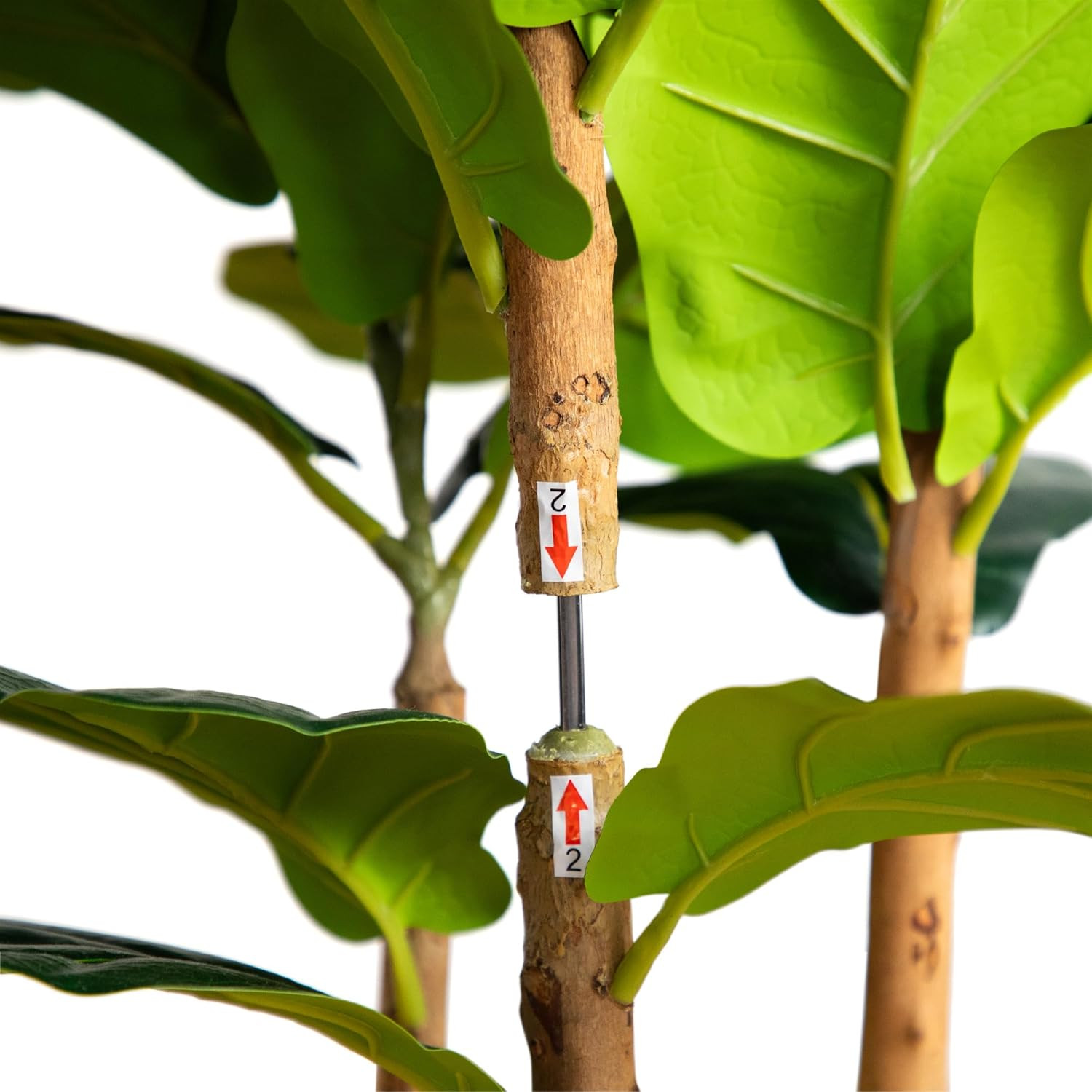 4Ft. Artificial Fiddle Leaf Tree in Stylish White Planter –