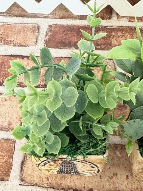 MINI POTTED PLANT 4″ ARTIFICIAL GREENERY W/ FAUX STONE POT (CHOOSE #1, #2 OR #4)