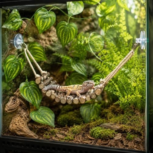 17 Pc Reptile Tank Accessories Moss Plants Suction Cups Decor
