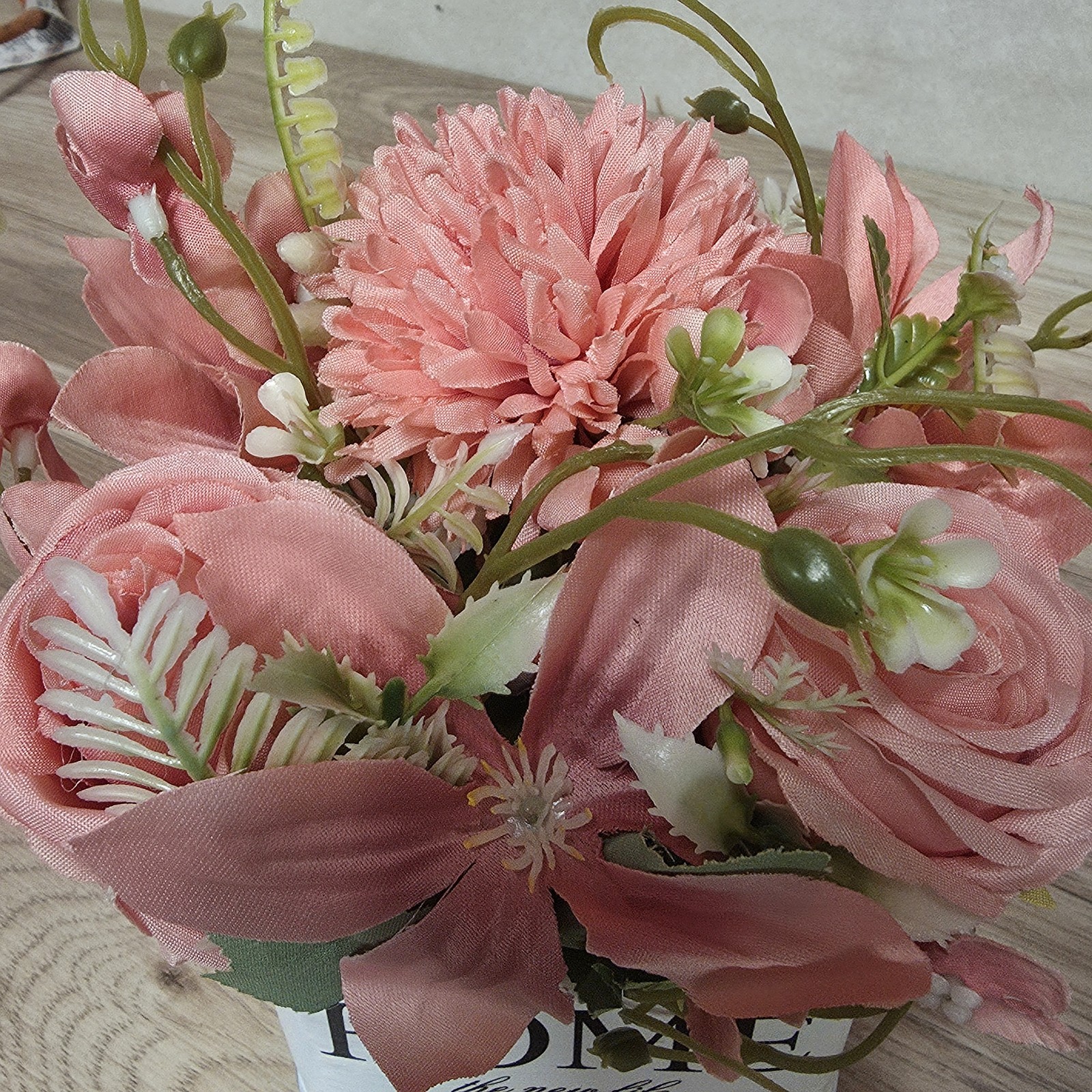 2 Pack, Artificial Flower Arrangements, Tables In Ceramic Pots, 7.5×4.5 Inch