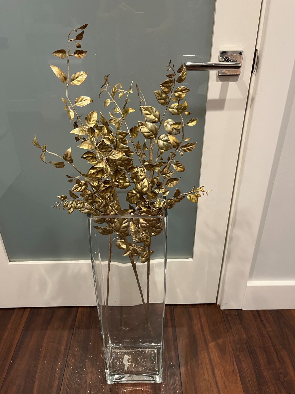 Gold Metallic Leaves Stems – Approximately 33” Faux Floral Stems