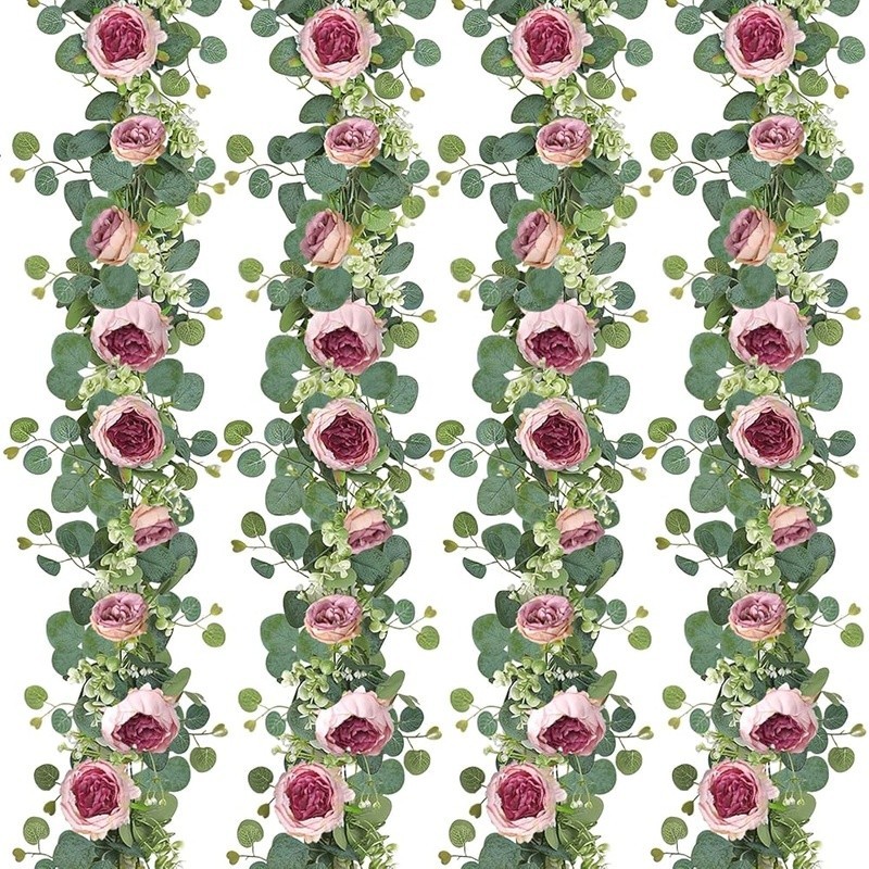 Vintage Artificial Peony Rose Garland Floral Decor Wedding Party Home Decoration