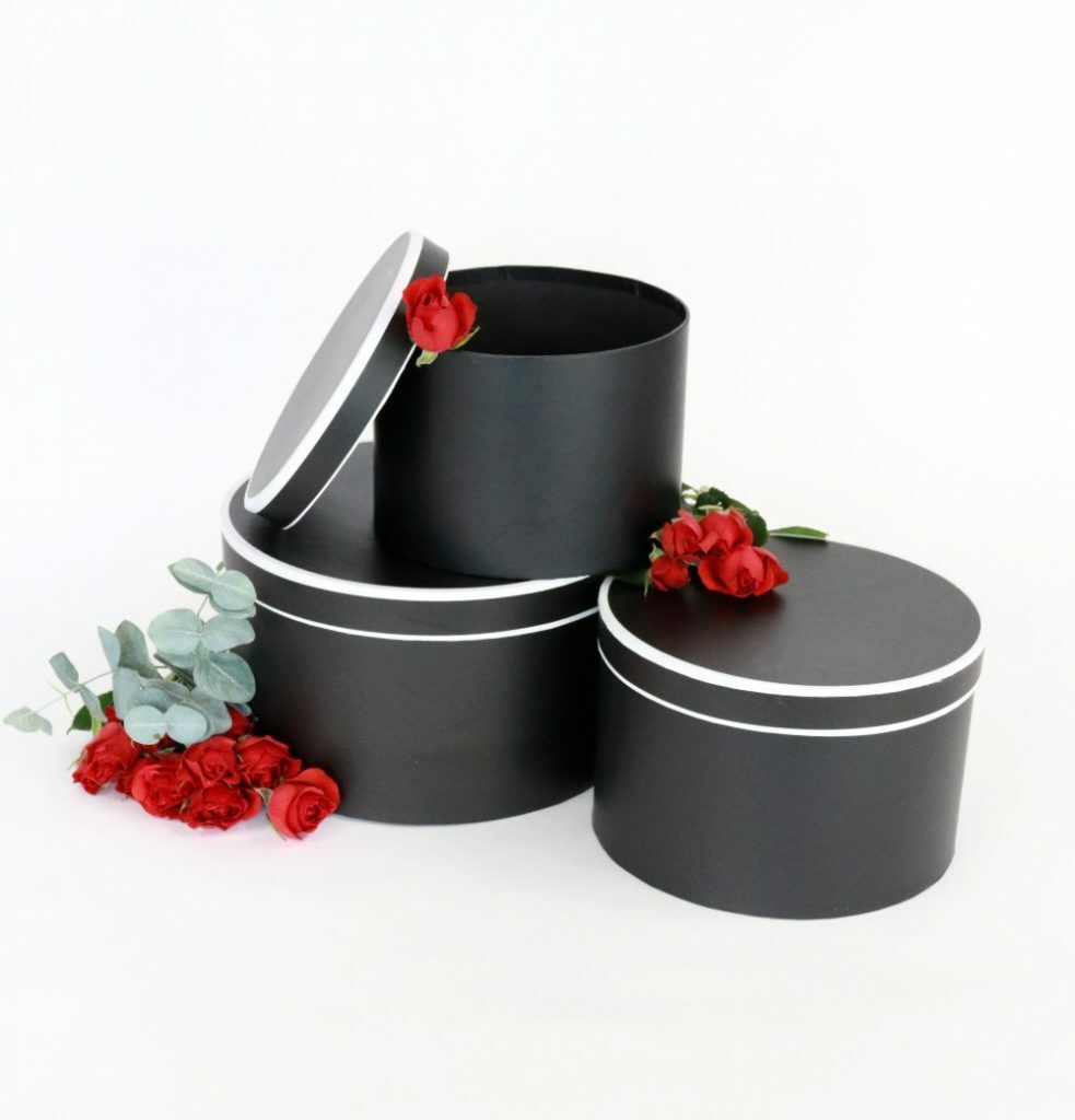 Surprise Round Flower Gift Box – Set of 3, for Luxury Flower Arrangements | W738