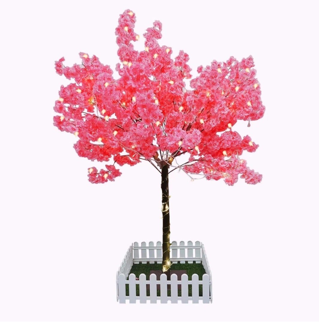 Artificial Cherry Blossom Tree – Handmade Pink Fake Cherry Blossom Tree 5 FT