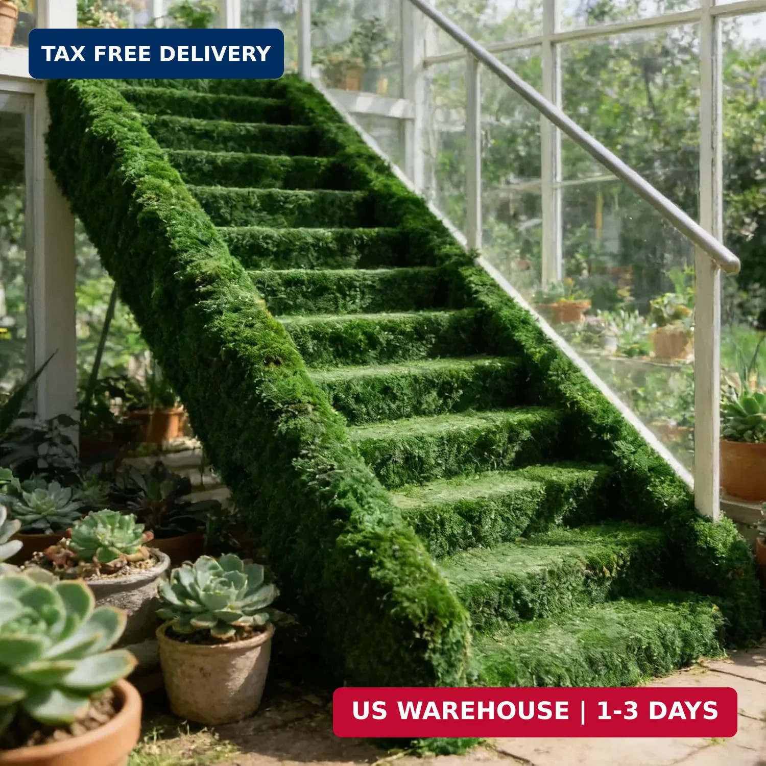 Artificial Moss Mat, 39″ x 78″ Large Fake Moss Sheet for Crafts & Planters, Real