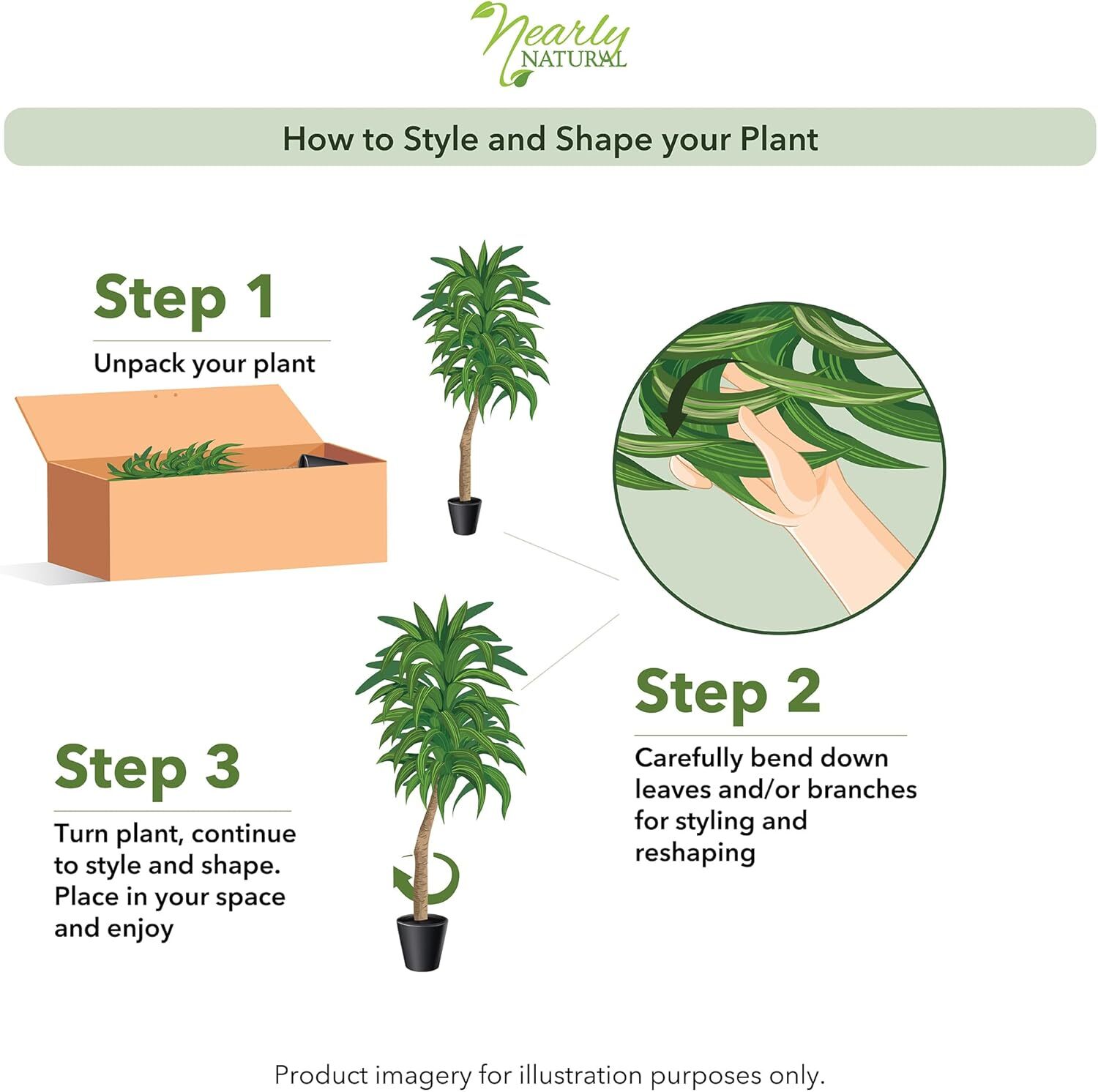 48In Dracaena Silk Plant (Real Touch) Green