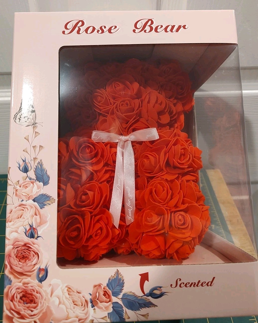 Teddy Bear Red Rose 8″ Scented Flower Bear – Perfect Gift