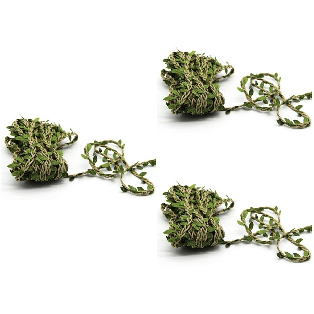 3 Pack Simulation Grape Leaves Rattan Vines Aritificial Leaf Decor