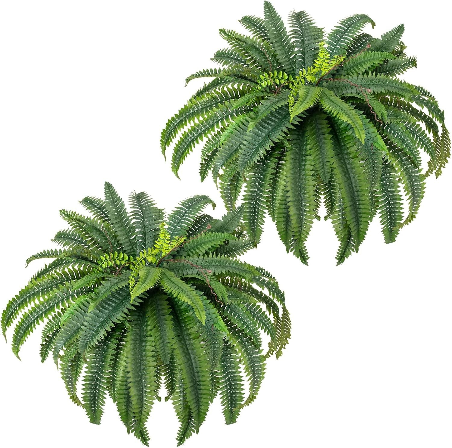 Washable Large Faux Ferns 45″ – Set of 2 for -Round Indoor & Outdoor Decor