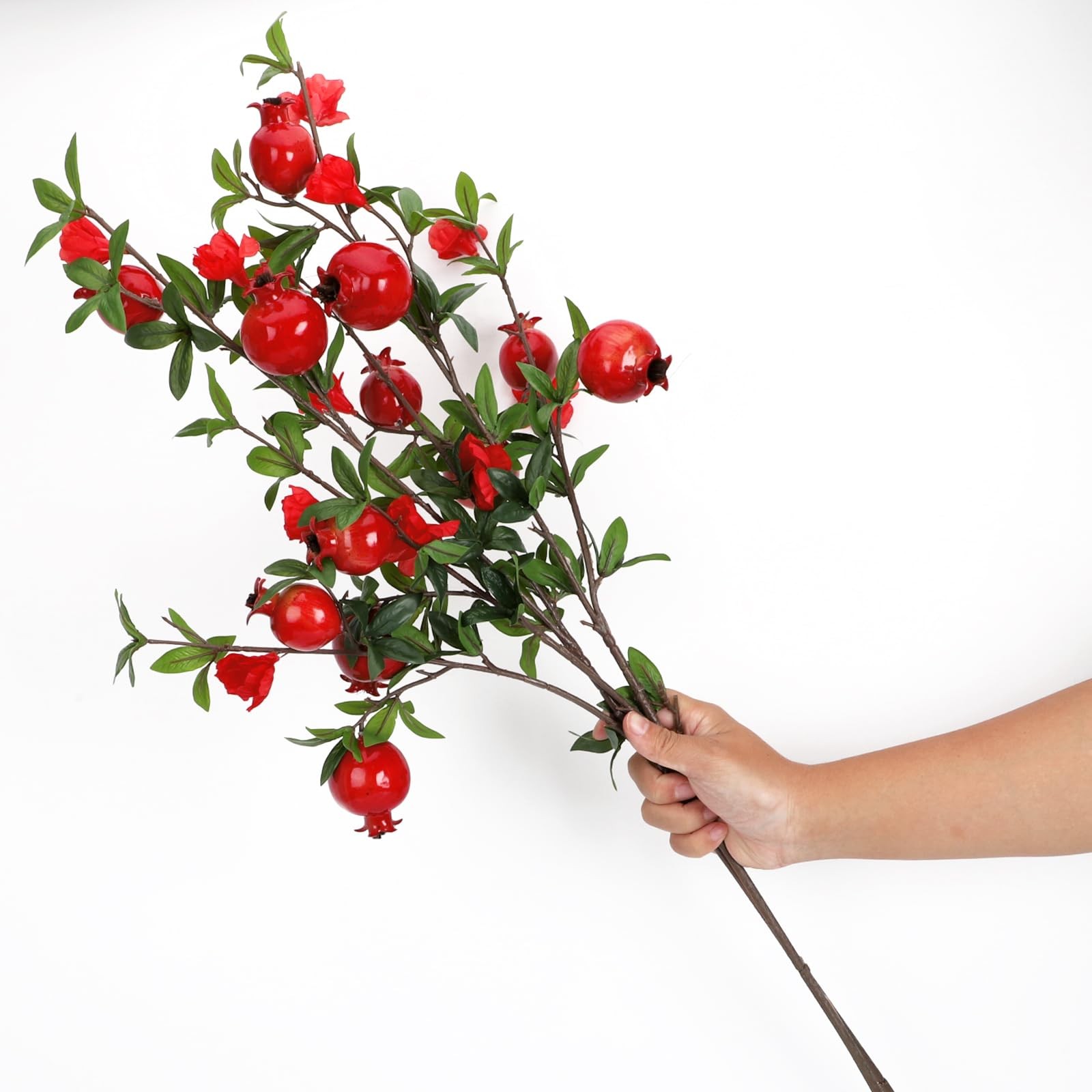 2 PCS 36.2 Inch Artificial Pomegranate Fruit Tall Branches Wedding Decor