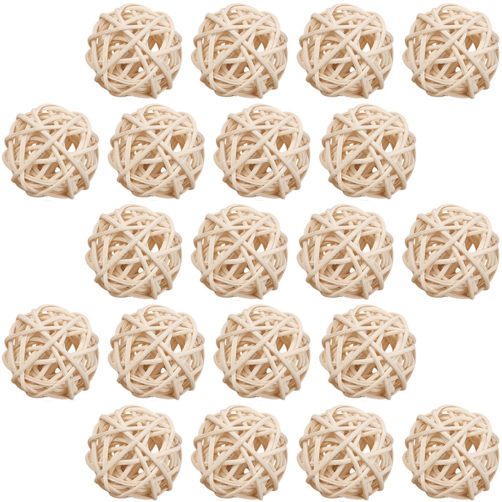 20Pcs Reusable Wicker Rattan Balls Aromatherapy Craft and Vase Decoration