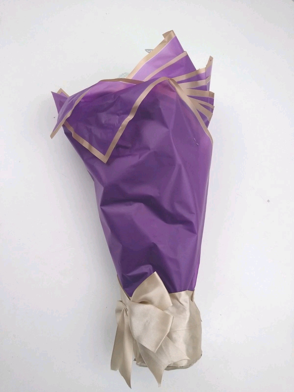 Eternal Roses Bouquet Purple 12 Flowers Butterflies 17″ X 10″ Wedding Celebrate