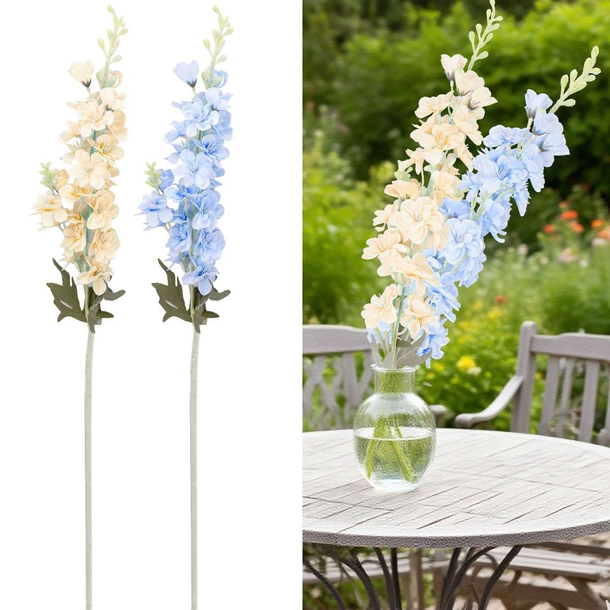 LOT Artificial Flowers Delphinium Long Silk Larkspur Flowers Home Garden Decor