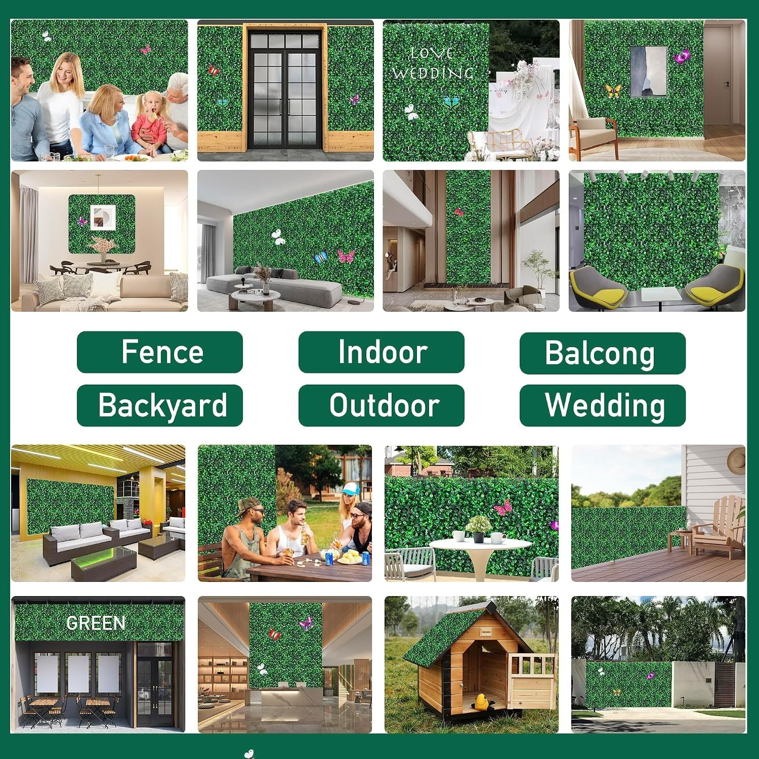 Natural Look Artificial Grass Wall Panel – Ideal for Stylish Privacy & Decor