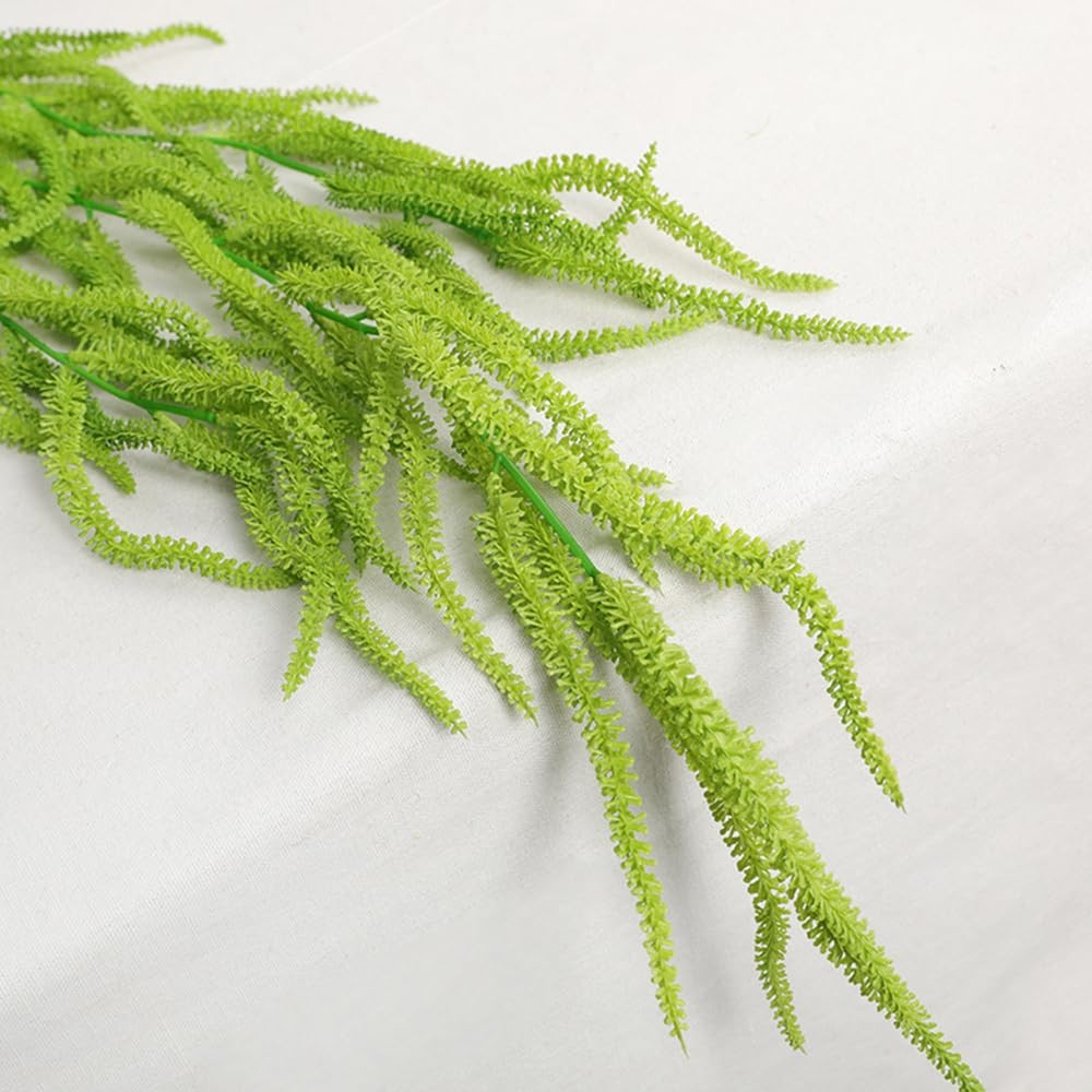 2 Pack 32” Artificial Hanging Plants Faux String of Pearls Plant Fake Green A…