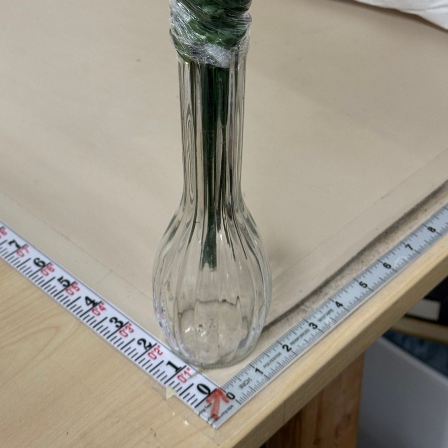 Tall Artificial Floral Arrangement Glass Vase Decor