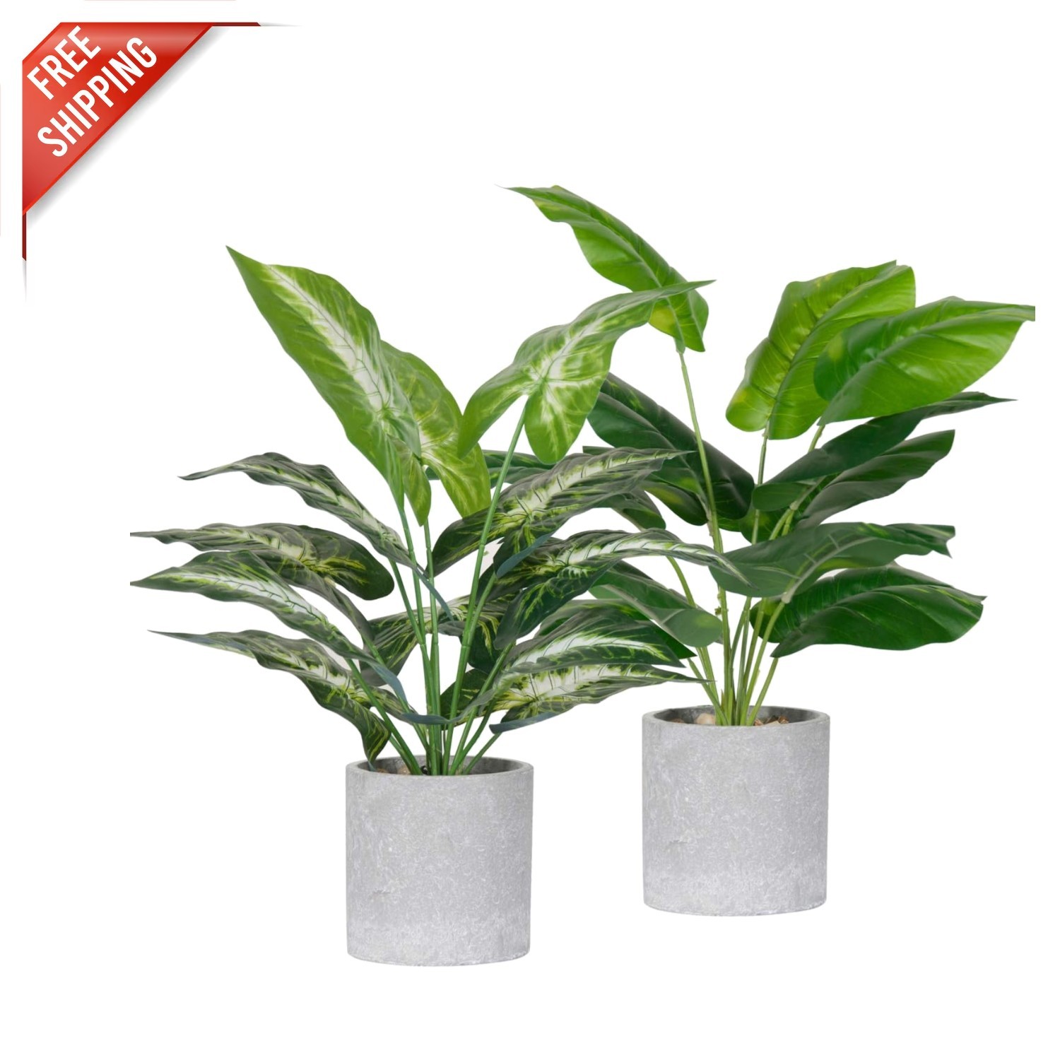 Sage Green 2 Pack Faux Plants – Perfect for Home, Office, or Weddings