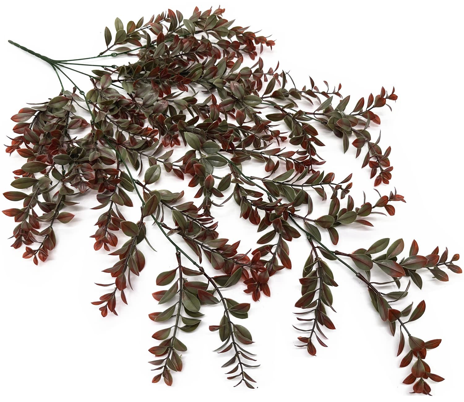 Artificial Hanging Ivy, Fake Reddish Brown Leaves Vines Plastic Plants Greene…