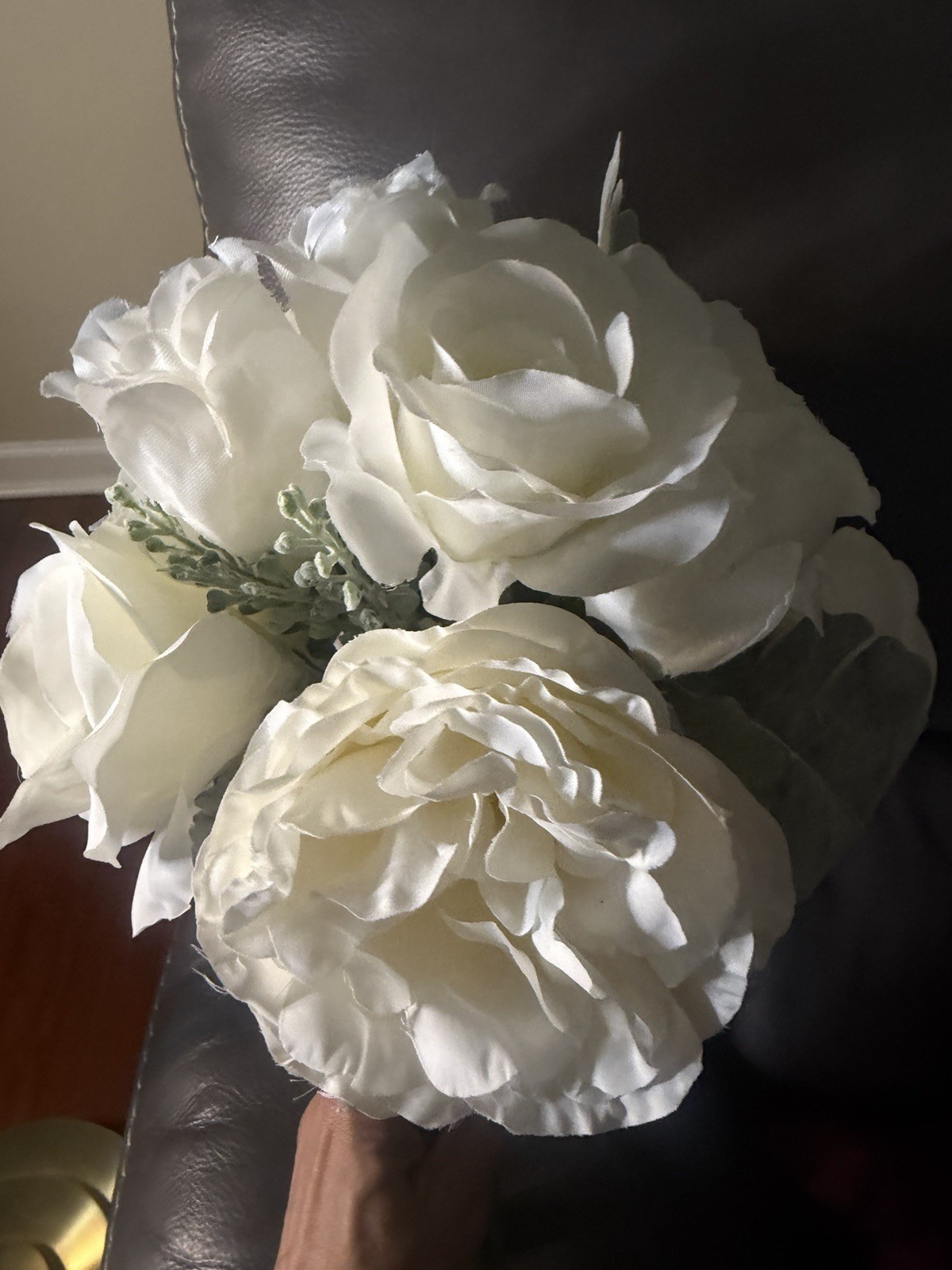 Williams Sonoma Artificial Peonies Silk Flowers Faux Peony Bouquet Floral White