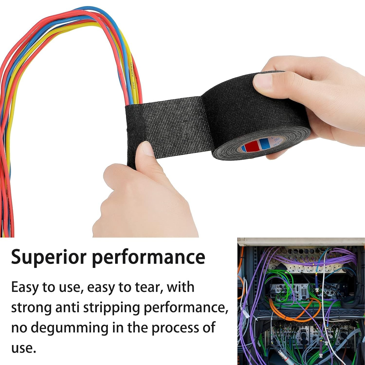 Outus Automotive Wire Harness Tape – Heat-Proof Cloth Electrical Wrap, 2 Rolls