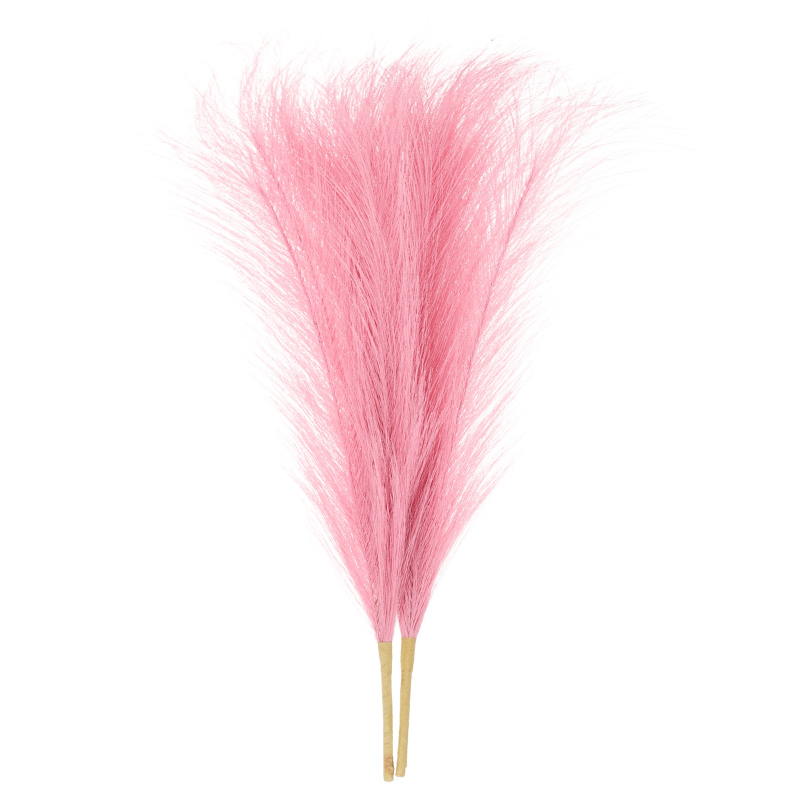 2pcs Faux Pampas Grass 17 Inch 10 Stem Artificial Grass for Decor, Dark Pink