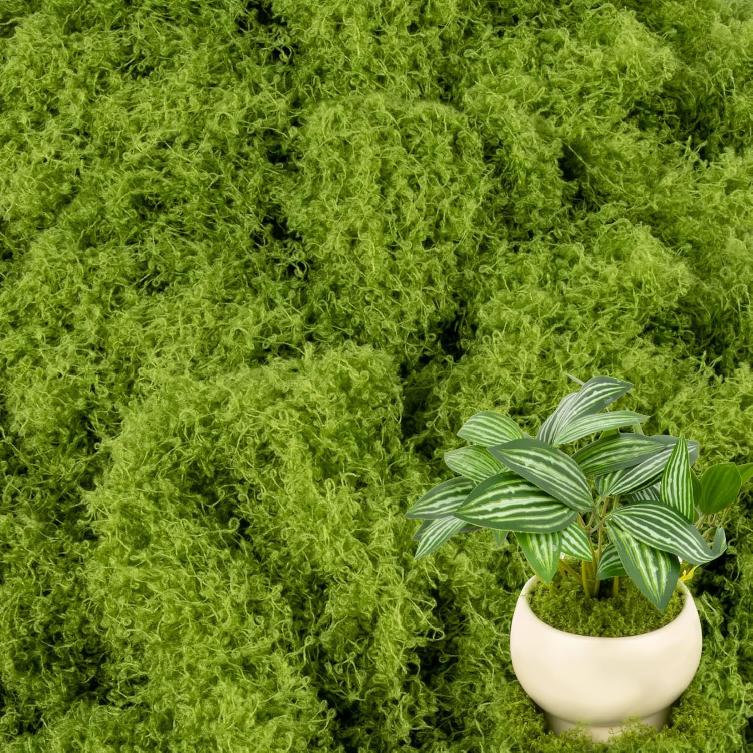 Fake Green Moss – Artificial Moss for Plants Indoor Faux Grass for Planters Fak