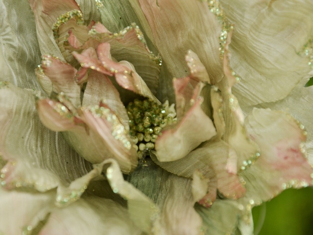 F006 Sage Green Peonia Flower Clip-On – Christmas Decoration Artificial Flower