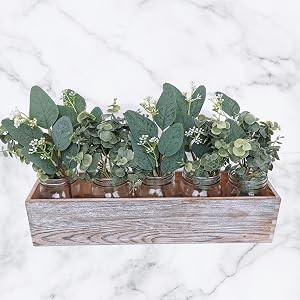 Mixed Eucalyptus Leaves Stems Bulk Artificial Eucalyptus Leaves Sprays Faux Oval