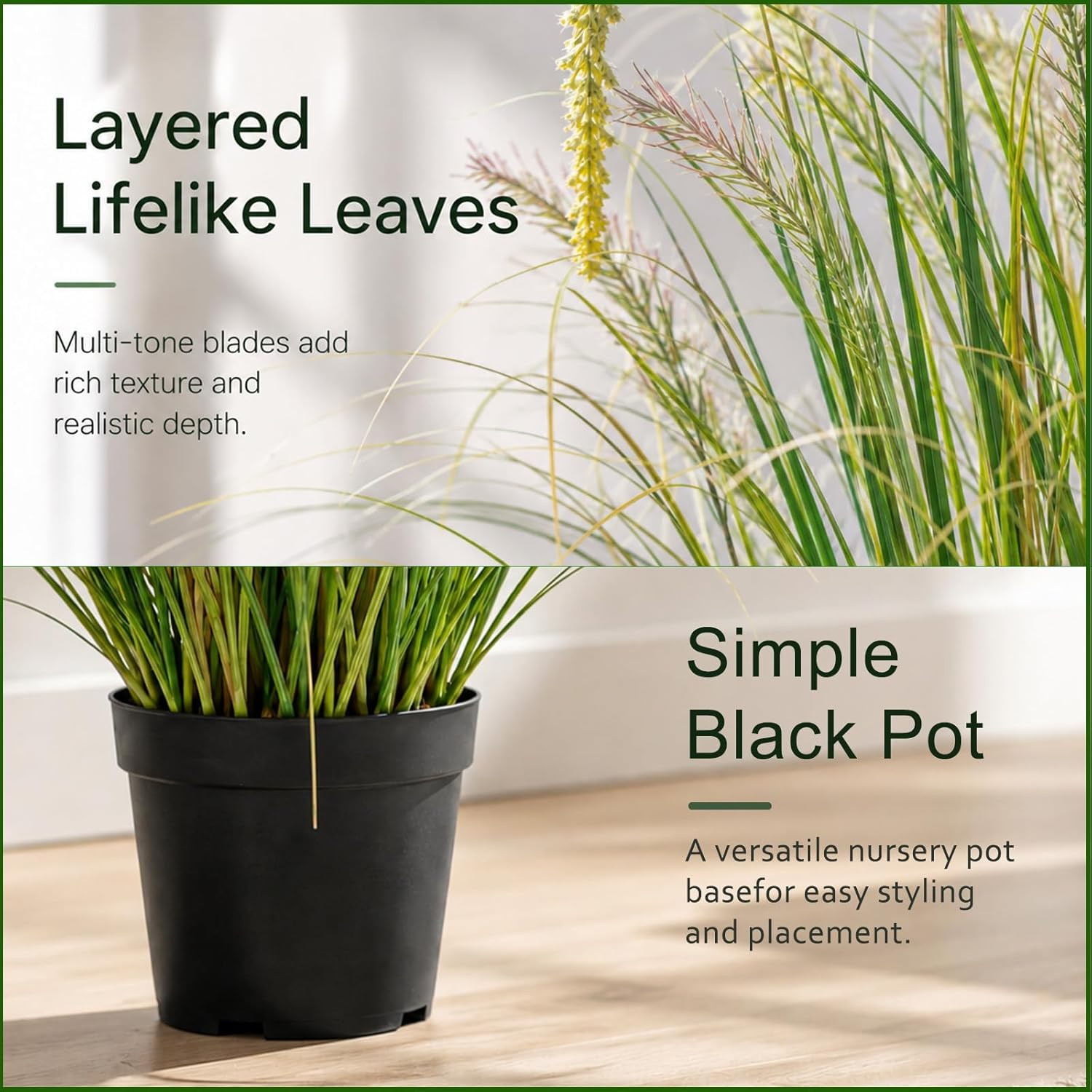 4FT Artificial Reed Grass – Indoor/Outdoor Faux Plant for Home & Office Decor