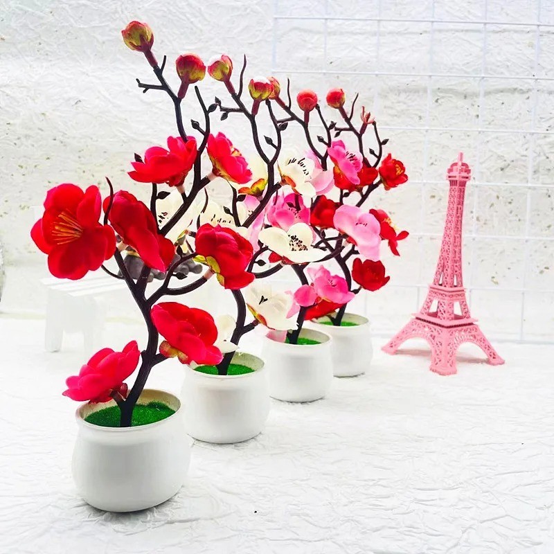30 Cm Artificial Plants Bonsai Small Tree Simulation Pot Plants Fake Flowers Tab