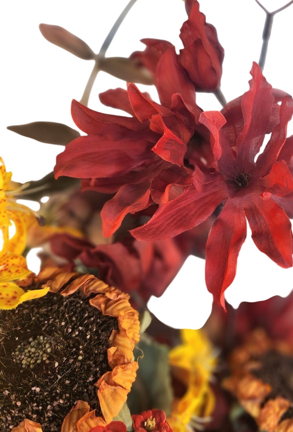 Artificial Mixed Floral Bouquet With Sunflowers Protea Lily & Daisies 20-25 Inch