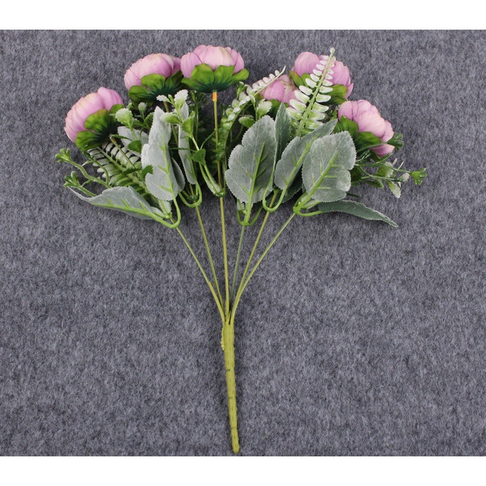 6 Head Silk Peony Bouquet Artificial Flowers for Wedding Home Decor Party