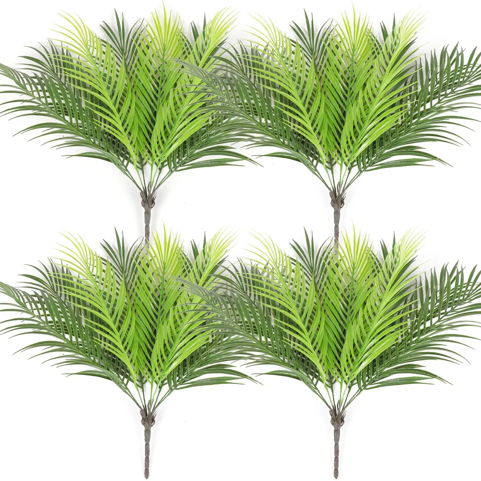 20.47in 9Leaves Artificial Tropical Plants Fake Palm Plant Branch Green Leaves f