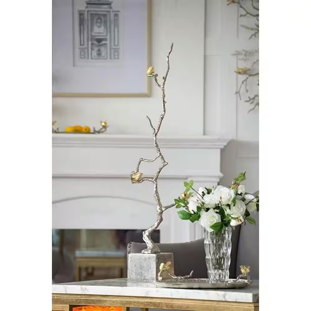 Silver/Gold Branch Irregular Decor Accent