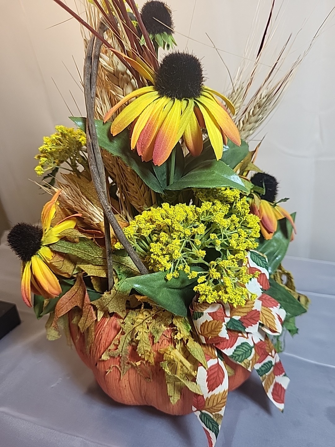 Vintage Artificial Pumpkin Floral Arrangement by Flowers Inc. Balloons – Perfect