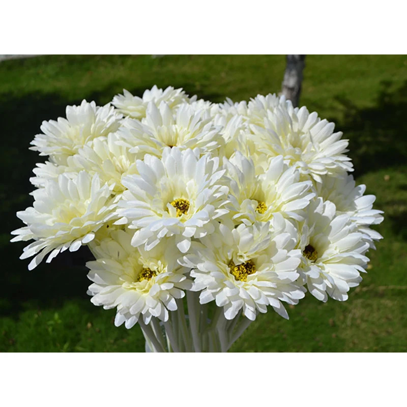 New 2/5pcs Artificial Flower 10cm Silk Daisy Coreopsis Gerbera Fake Flower Decor