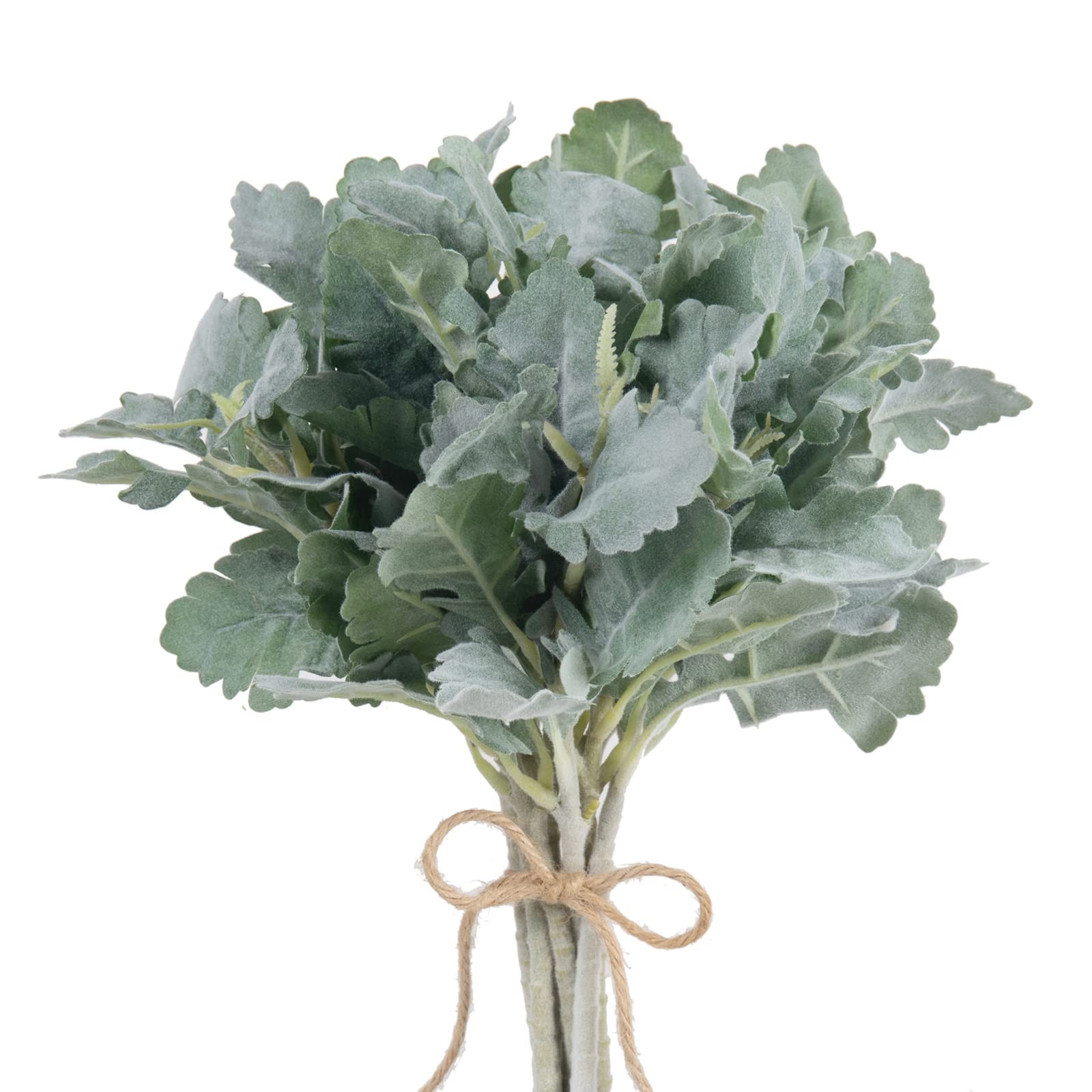Faux Lambs Ear Stems Miller Fake Flocked Artificial Greenery for Home Wedding…