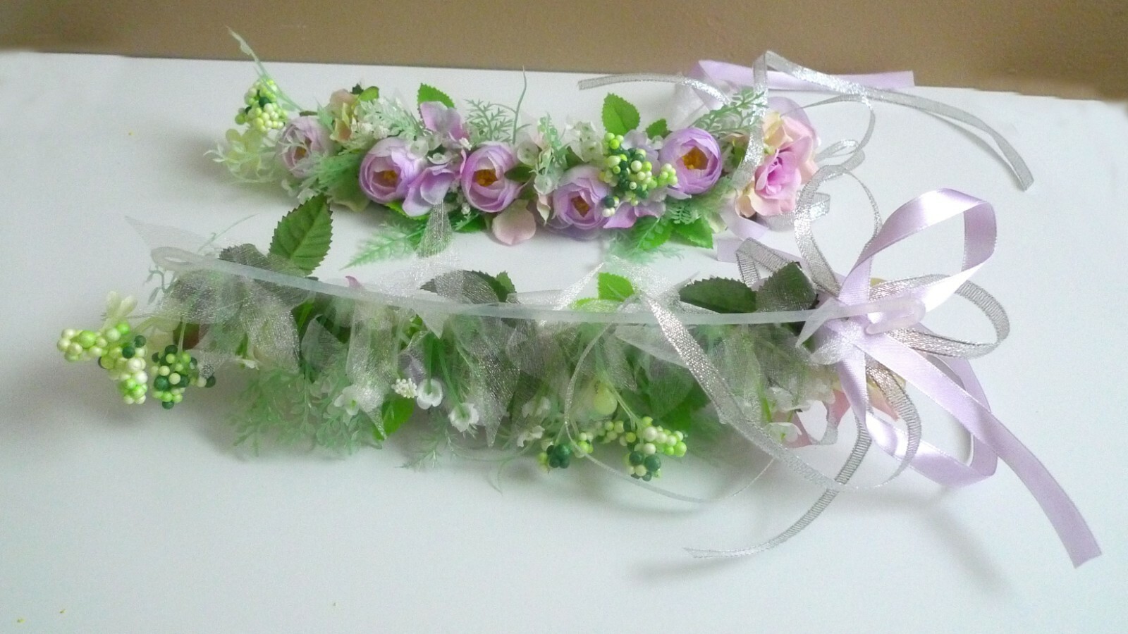 2 Curtain Flowers Bridles Artificial Silk Flower Wedding Hanging Wall Decora
