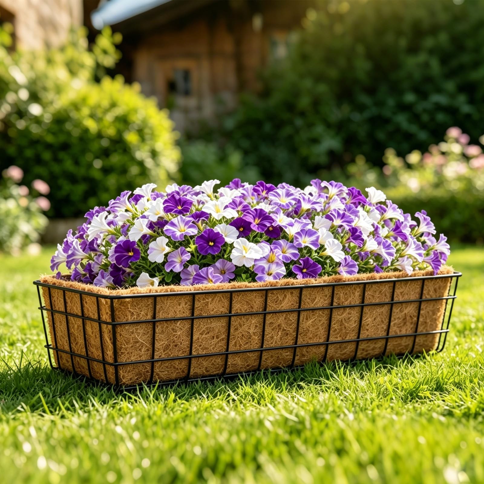 12 Pcs Artificial Petunia Flowers for Outdoors, Artificial Fake Flowers UV Re…