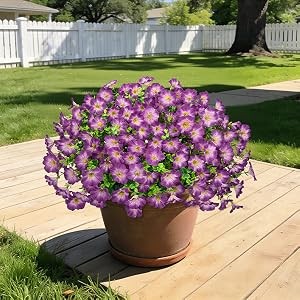 20 Pcs Artificial Morning Glory Flowers for Outdoors, Multicolor | Realistic