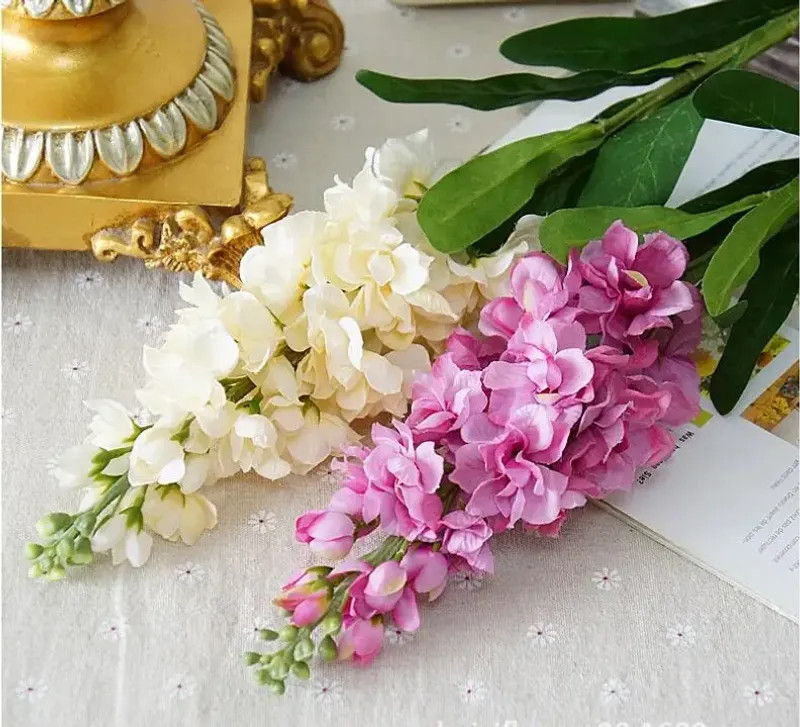 Big Artificial Hyacinth Violet flower branch fleurs artificielles for autumn fal