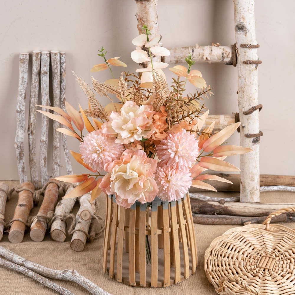 Artificial Fake Flowers Plants Silk Flower Arrangements Wedding Bouquets Deco…