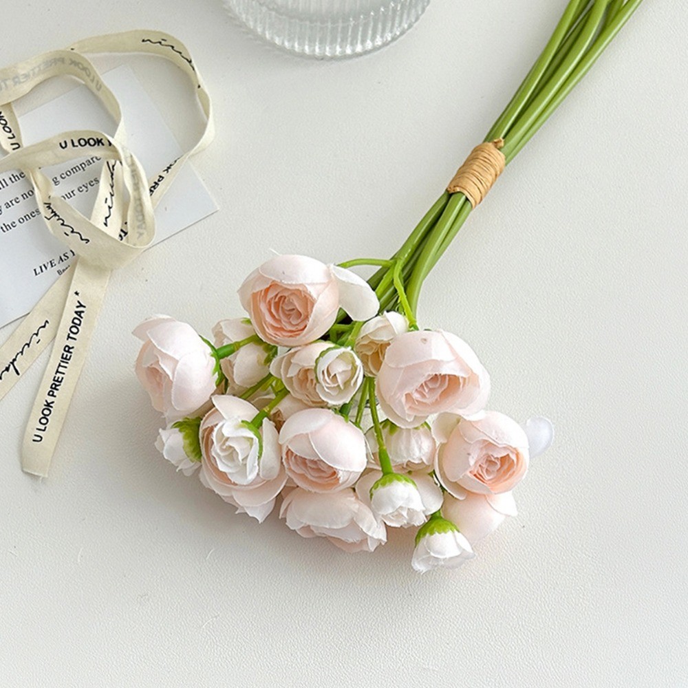 18Pcs Artificial Ranunculus Faux Silk Flowers Arrangement Wedding Filler Bouquet