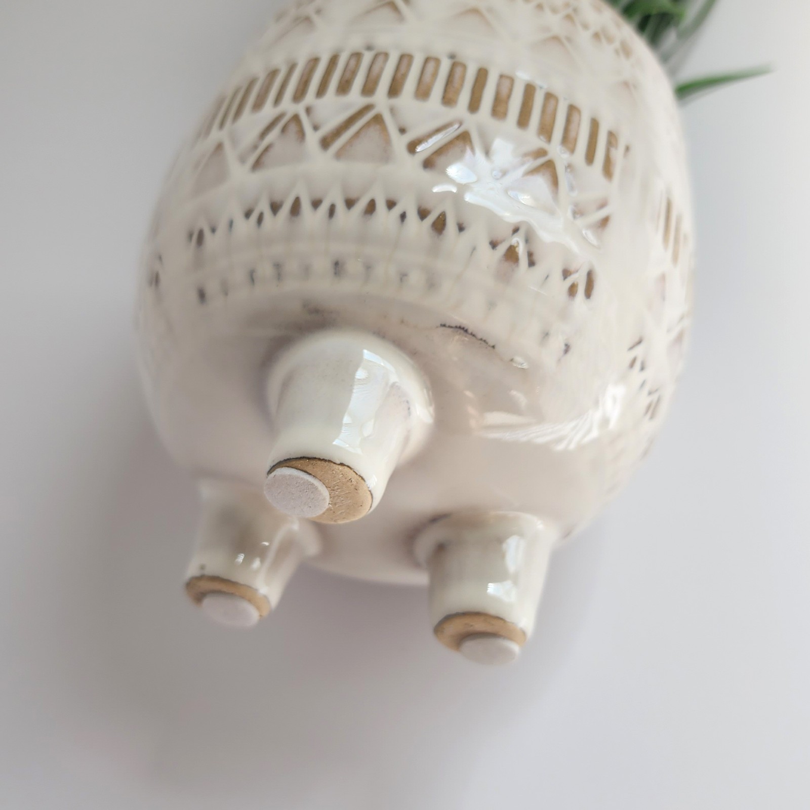 Faux Tall Grass Artificial Plant Boho Tribal Ceramic Footed Pot 23.5″ HomeGoods