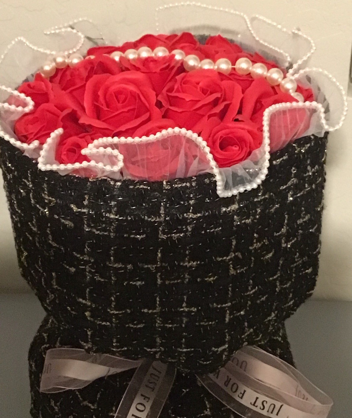 Bouquet RED Roses Forever Flower Arrangement Gift, Special Occasions NEW