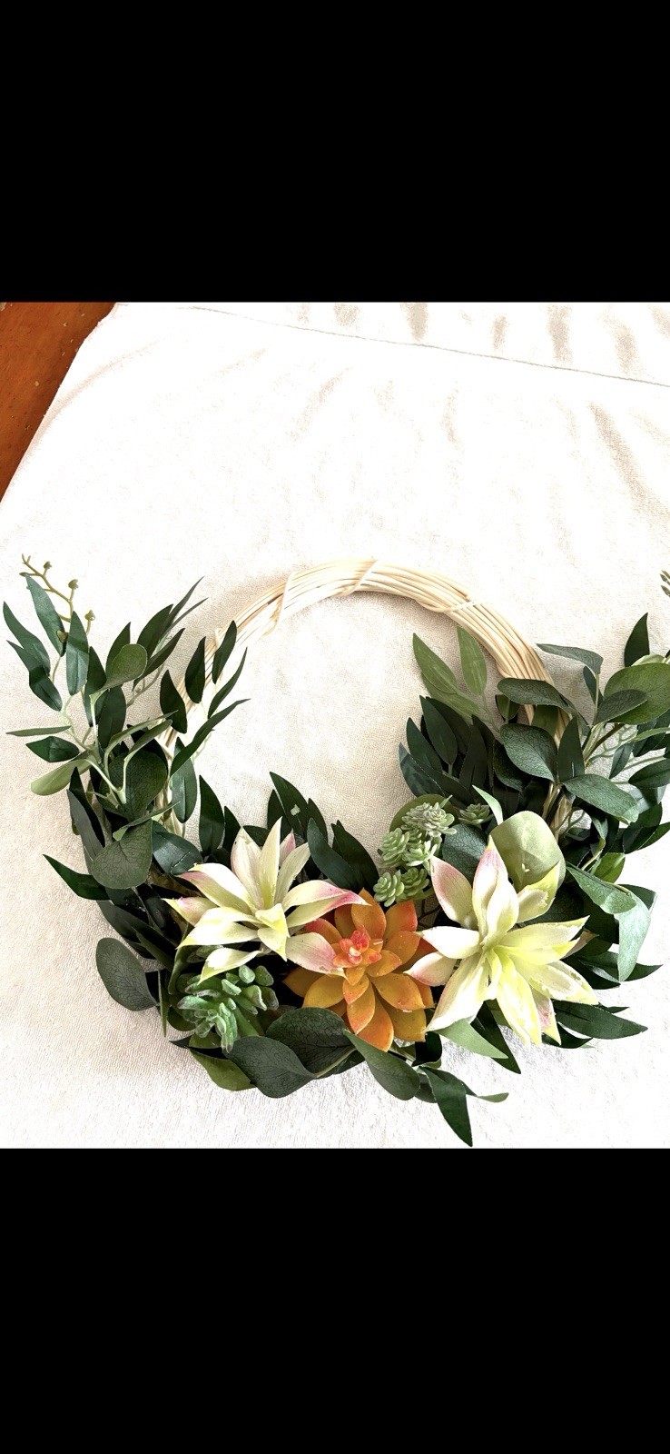 Artificial Succulent Wreath Spring Artificial Floral Wreath