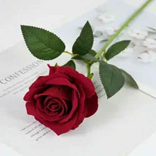 1/2/3pcs Artificial Rose Flowers Stem Wedding Table Top Decor / Valentine’s Gift